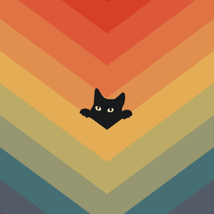 Veelkleurig gestreept kattengebreid heren-T-shirt, ontworpen door Lim Heng Swee