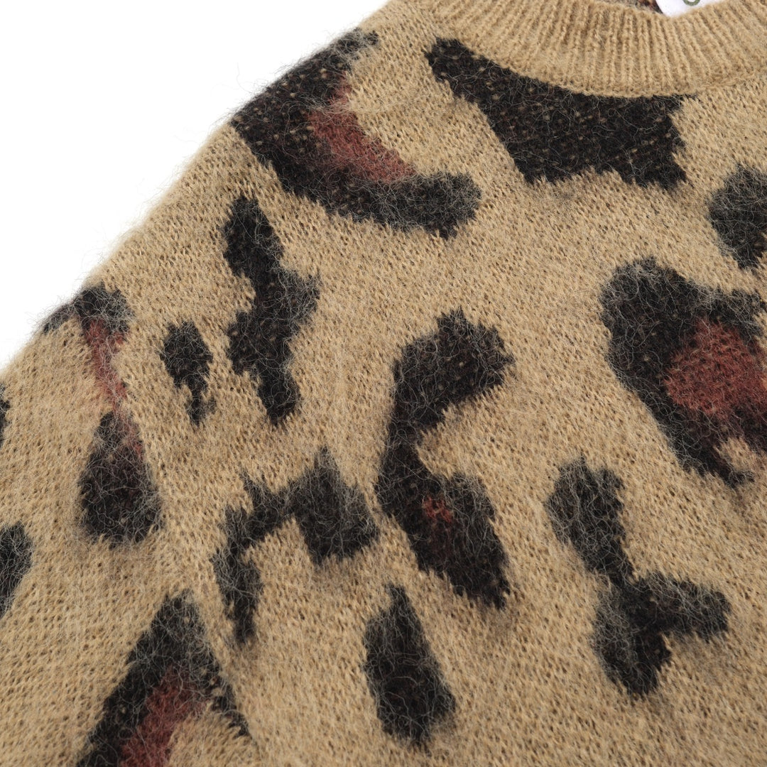 Herretrøje med fuzzy leopardprint – 70'er vild stil