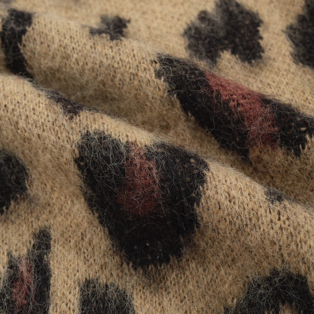 Herretrøje med fuzzy leopardprint – 70'er vild stil