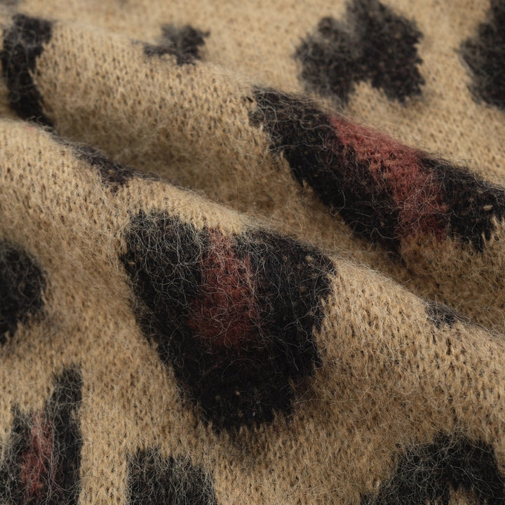 Herretrøje med fuzzy leopardprint – 70'er vild stil
