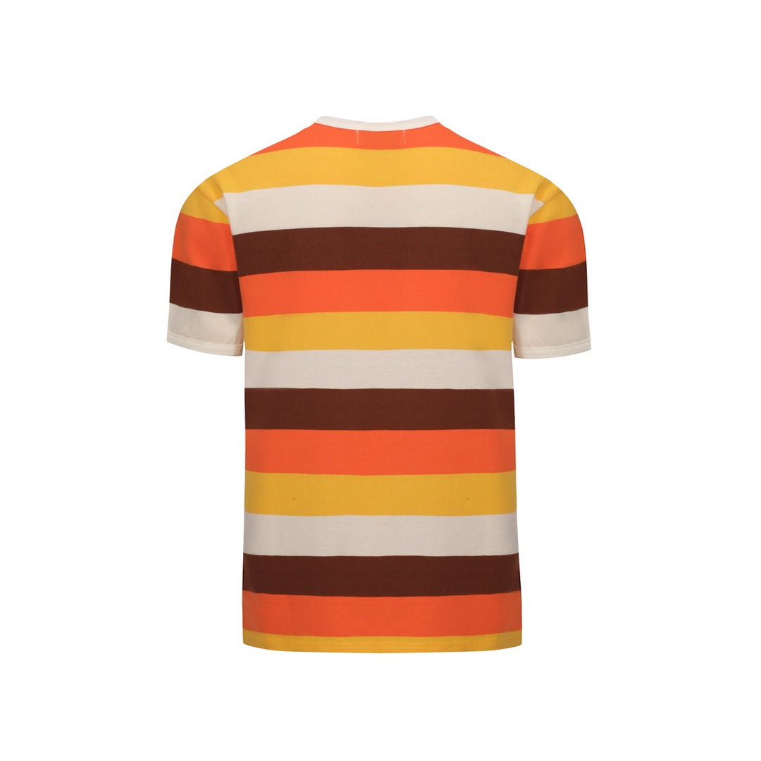 Men's Retro Sunset Stripe Tee – 1970s Vintage Style