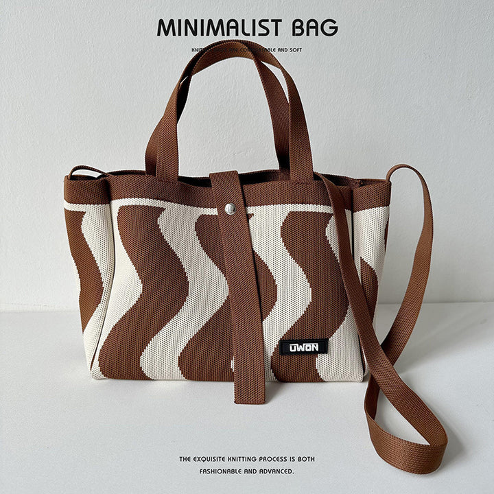 Zwart-witte geruite draagtas