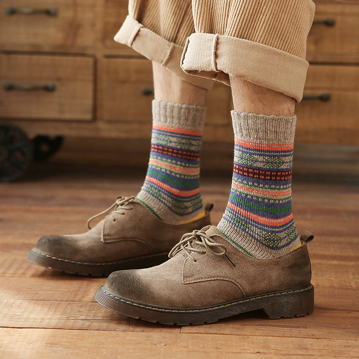 Herfst en winter verdikte retro imitatie konijnenwollen sokken