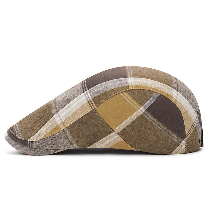 Casual plaid kasket åndbar fremad cap