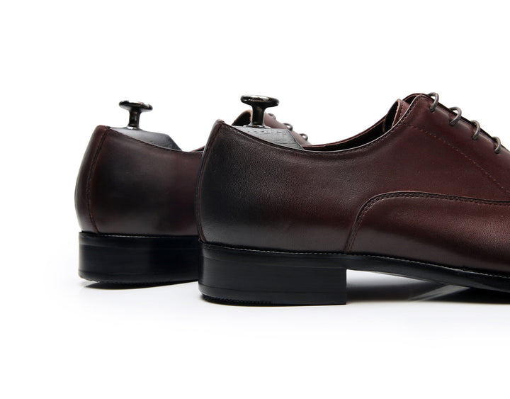 Mænds business lædersko lædersko kaffebrune spidse oxfords