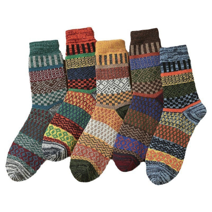 Herfst en winter verdikte retro imitatie konijnenwollen sokken