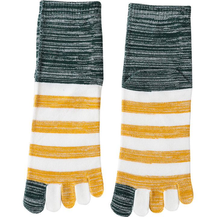 Verdikte herensokken van katoen, herfst en winter, zweetabsorberend met vijf vingers