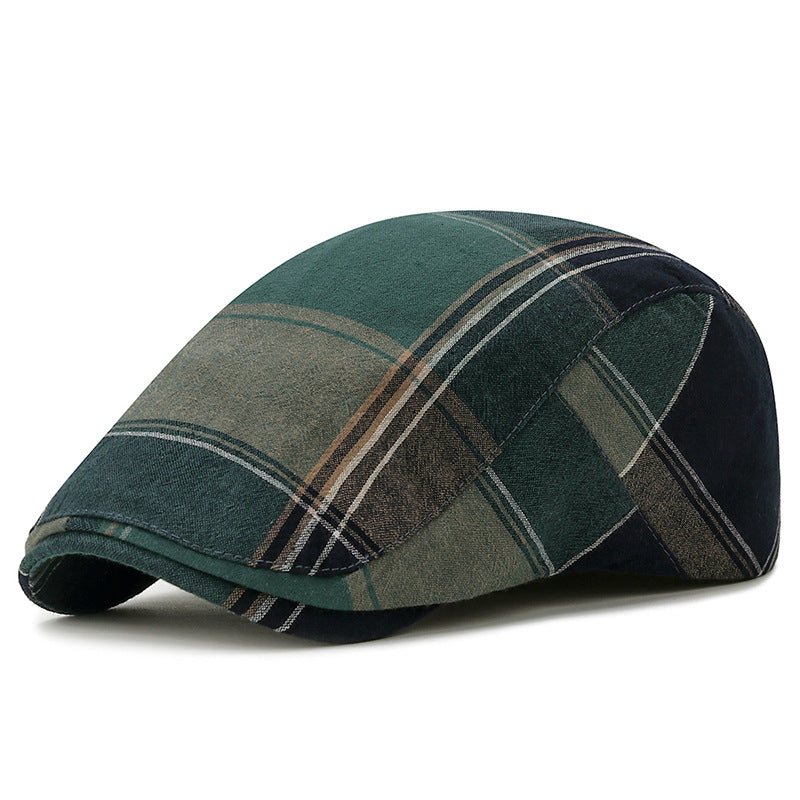 Casual plaid kasket åndbar fremad cap