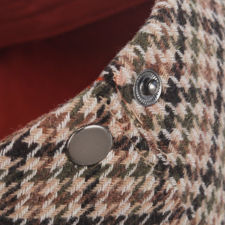 Thousand Birds geruite pet vintage baret voor heren