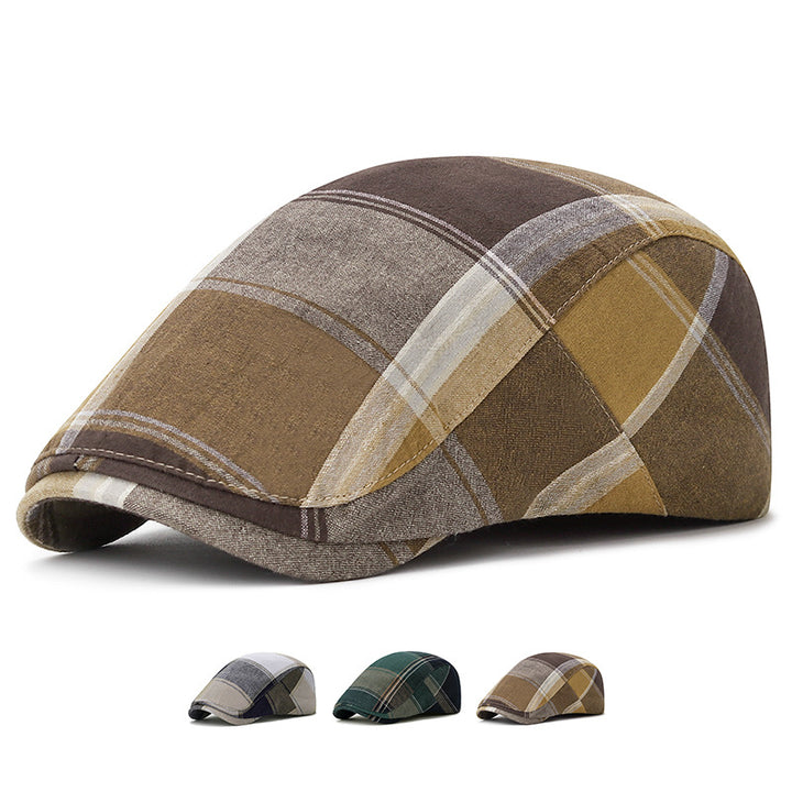 Casual plaid kasket åndbar fremad cap