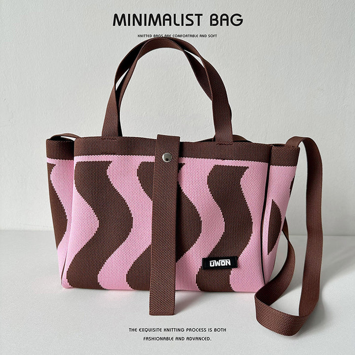 Zwart-witte geruite draagtas