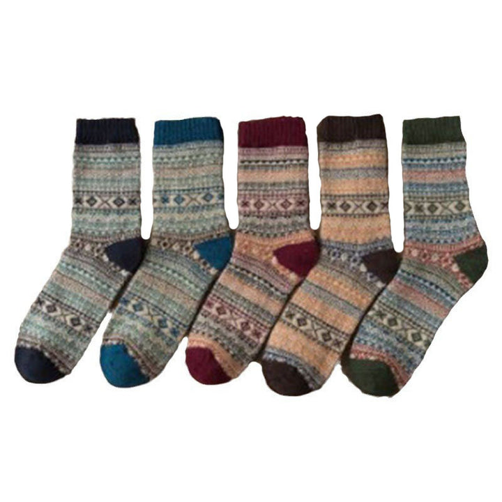 Herfst en winter verdikte retro imitatie konijnenwollen sokken