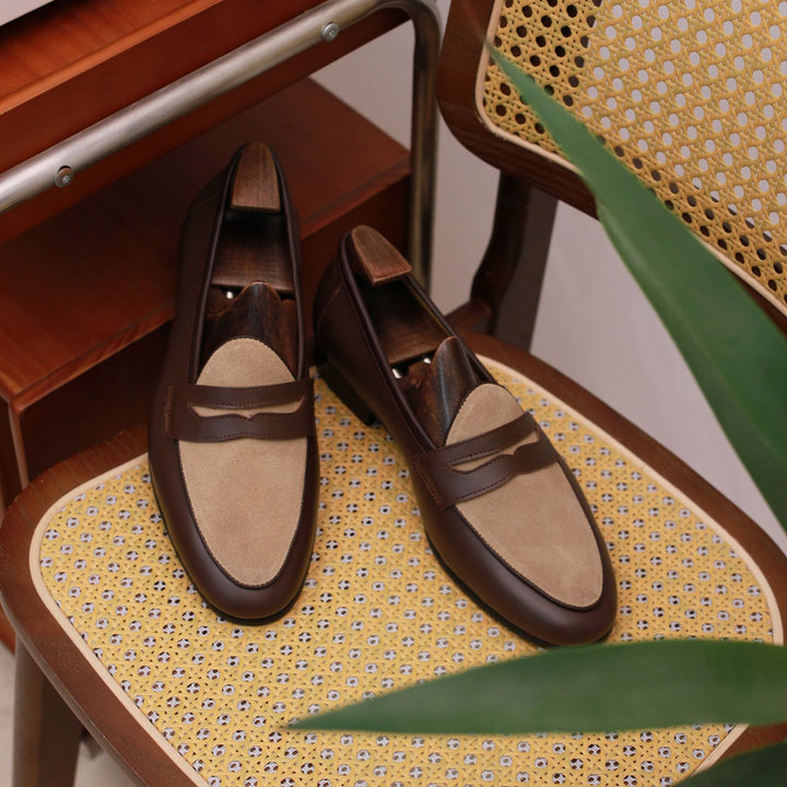 Mænds afslappede alsidige, højdeforøgende, farvematchende loafers
