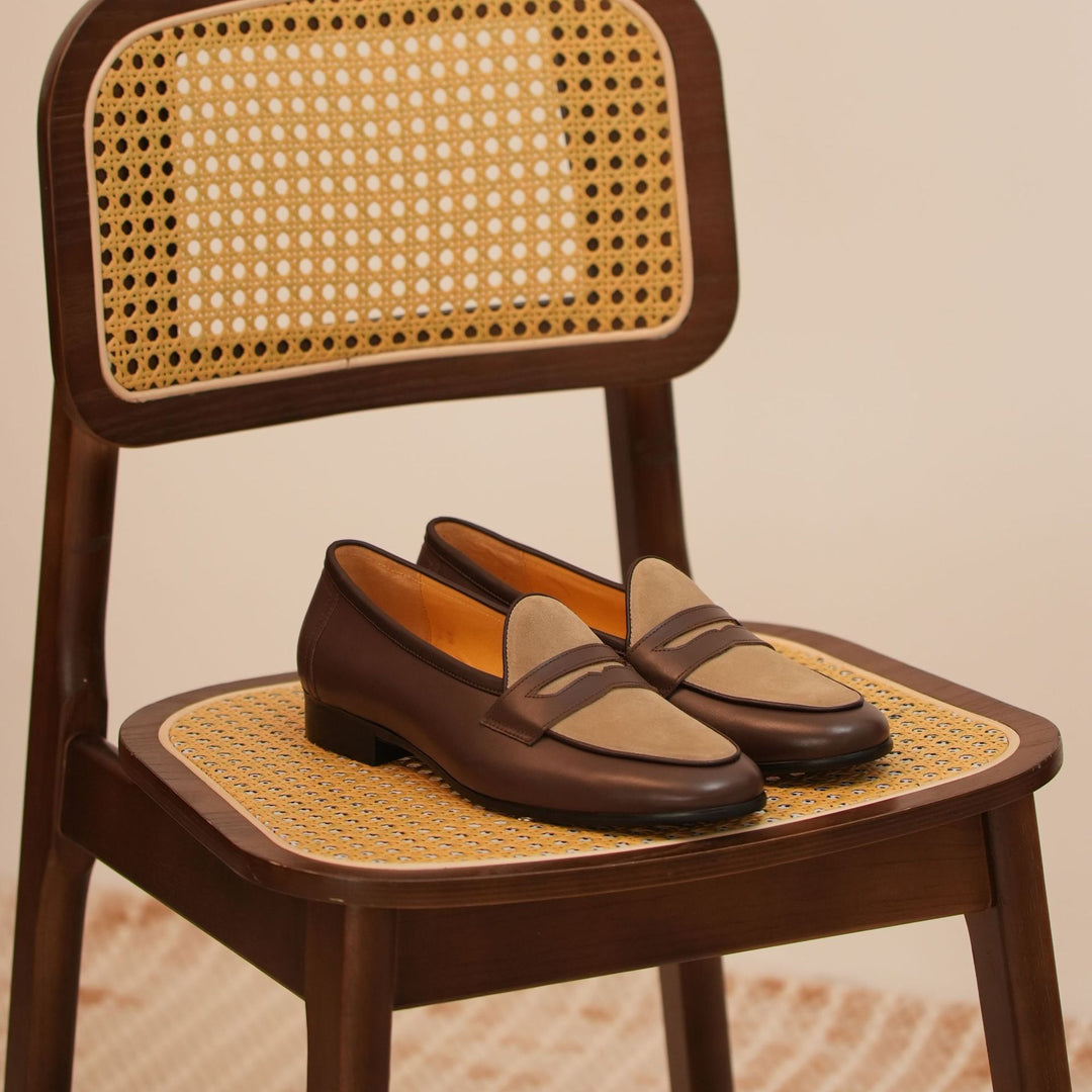 Mænds afslappede alsidige, højdeforøgende, farvematchende loafers