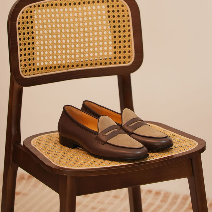 Mænds afslappede alsidige, højdeforøgende, farvematchende loafers