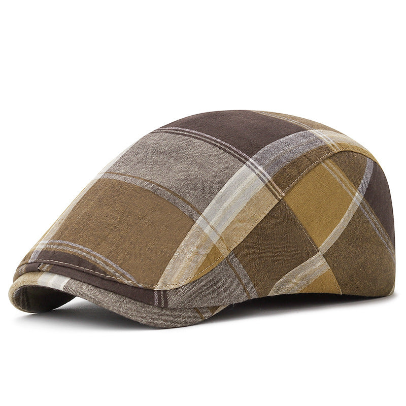 Casual plaid kasket åndbar fremad cap