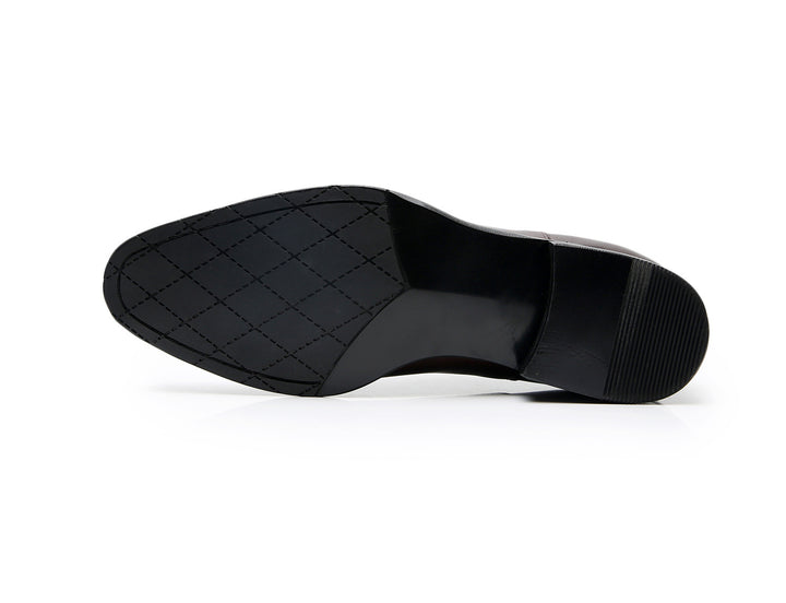 Mænds business lædersko lædersko kaffebrune spidse oxfords