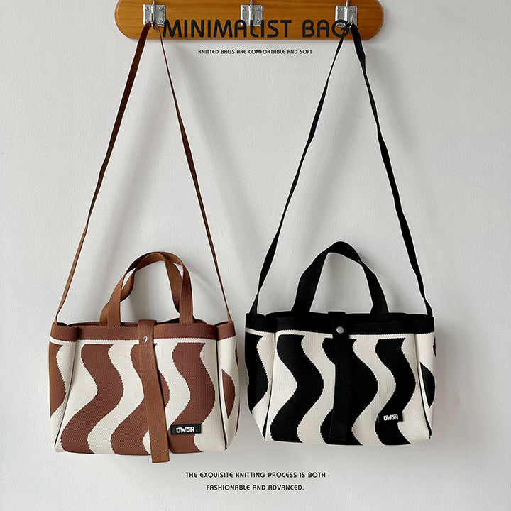 Zwart-witte geruite draagtas