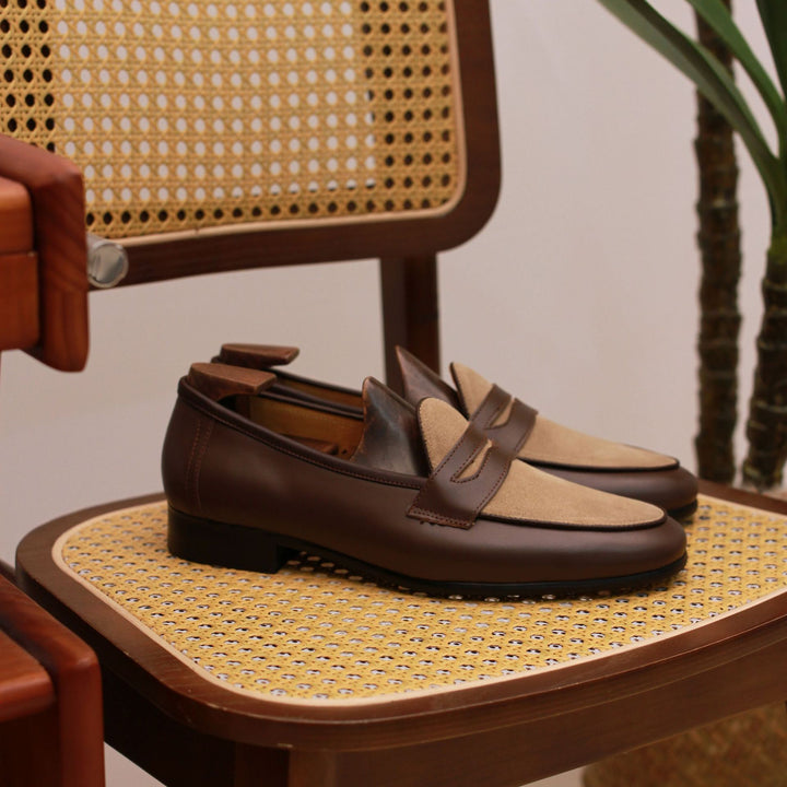 Mænds afslappede alsidige, højdeforøgende, farvematchende loafers