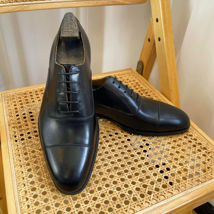 Mænds business lædersko lædersko kaffebrune spidse oxfords