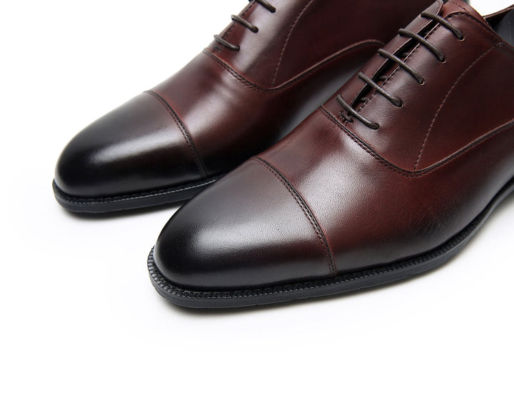 Mænds business lædersko lædersko kaffebrune spidse oxfords