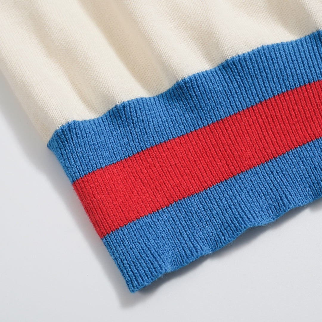 Women's white vintage knit hoodie cardigan