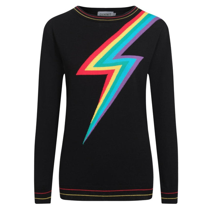 Top de malha Lightning preto para mulher