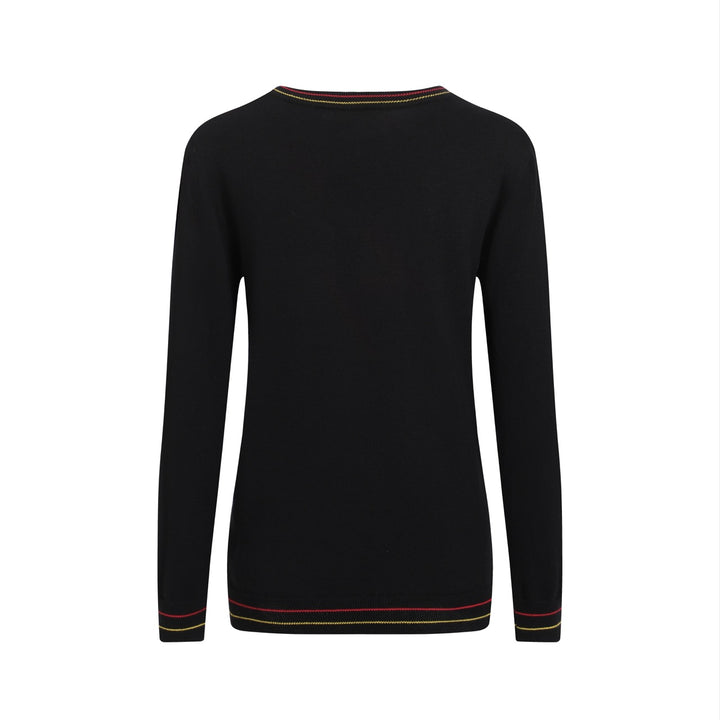 Top de malha Lightning preto para mulher