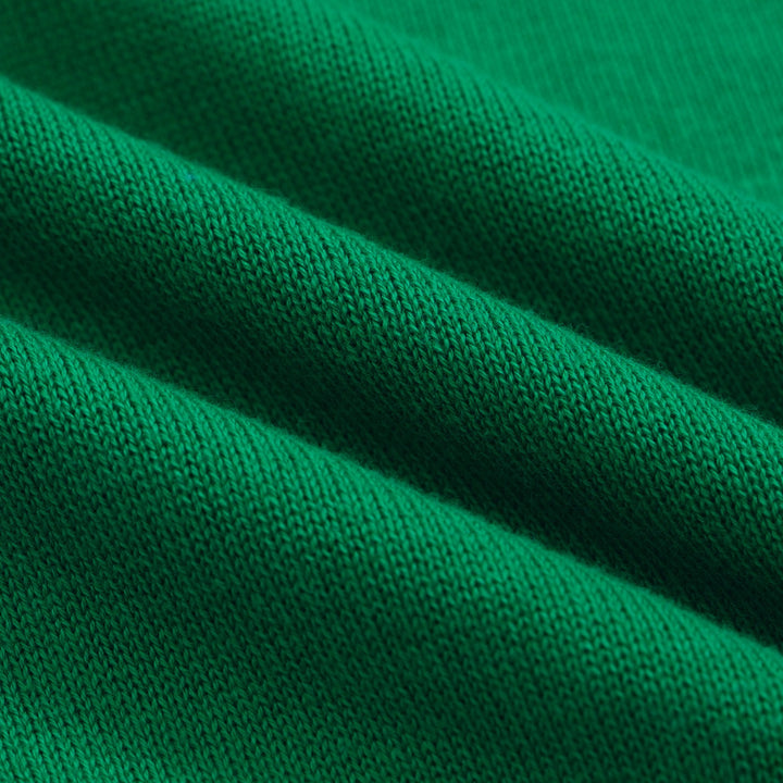 Suéter feminino leopardo rosa – pulôver de malha verde com mangas contrastantes
