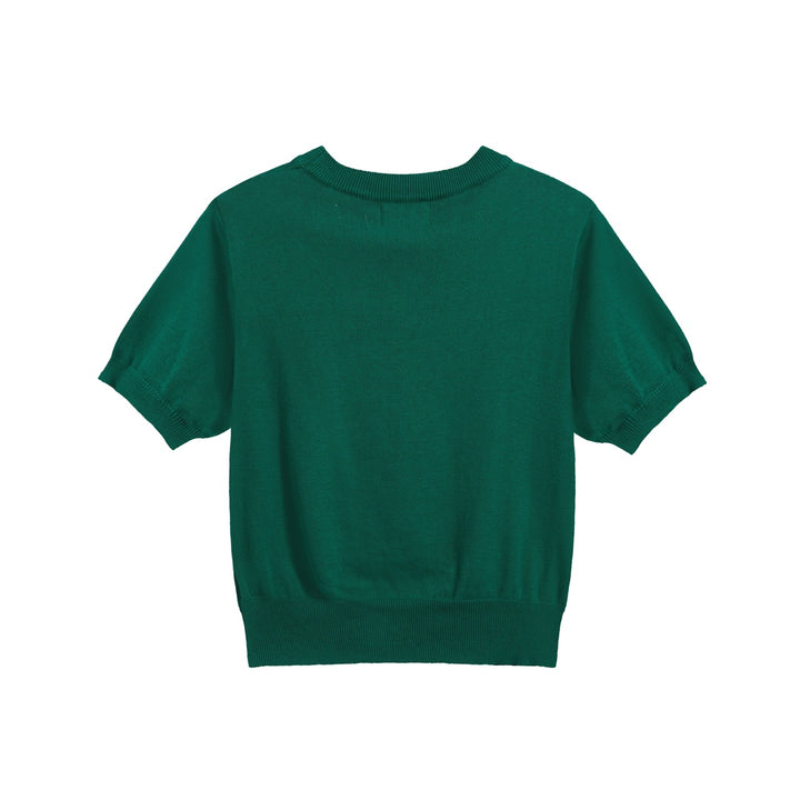 Camiseta feminina de malha Cheetah rosa – suéter com estampa animal gráfica e comprimento cortado