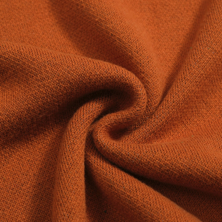 Men's Retro Knit T-Shirt – Vintage Orange Tee with Tiger Graphic