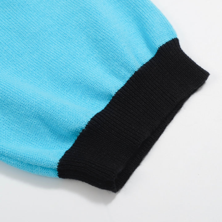 Women's blue birdie jacquard knitwear
