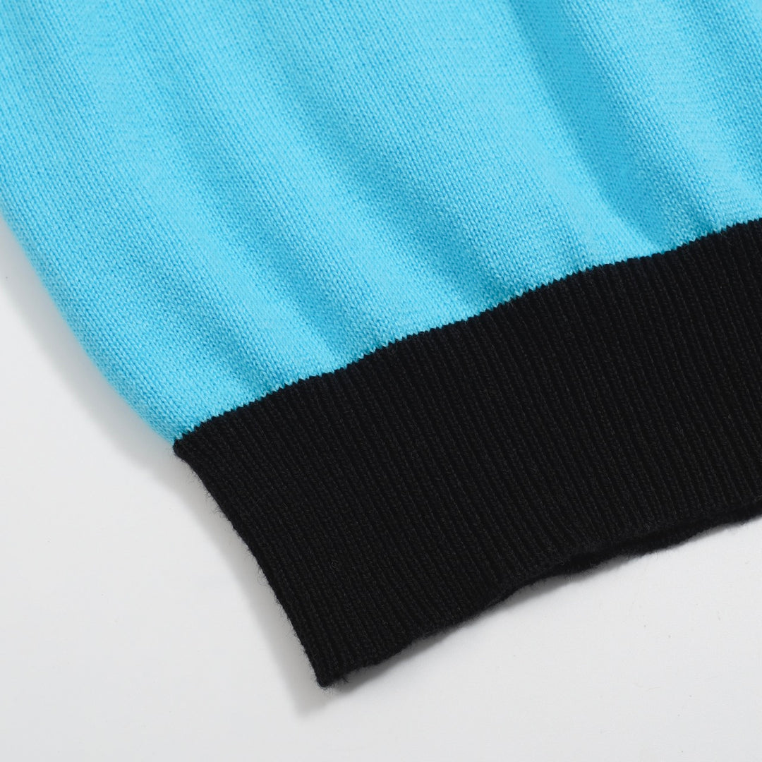 Women's blue birdie jacquard knitwear
