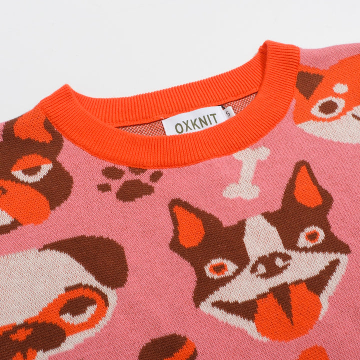 Women's Orange Zoo Jacquard knitwear - designed by Carrie Cantwell
