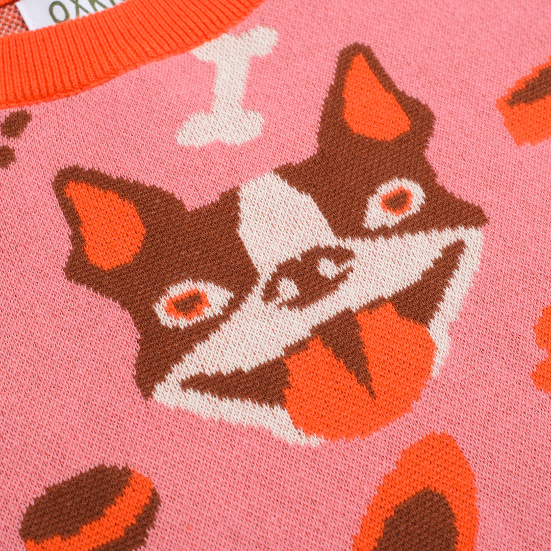 Women's Orange Zoo Jacquard knitwear - designed by Carrie Cantwell