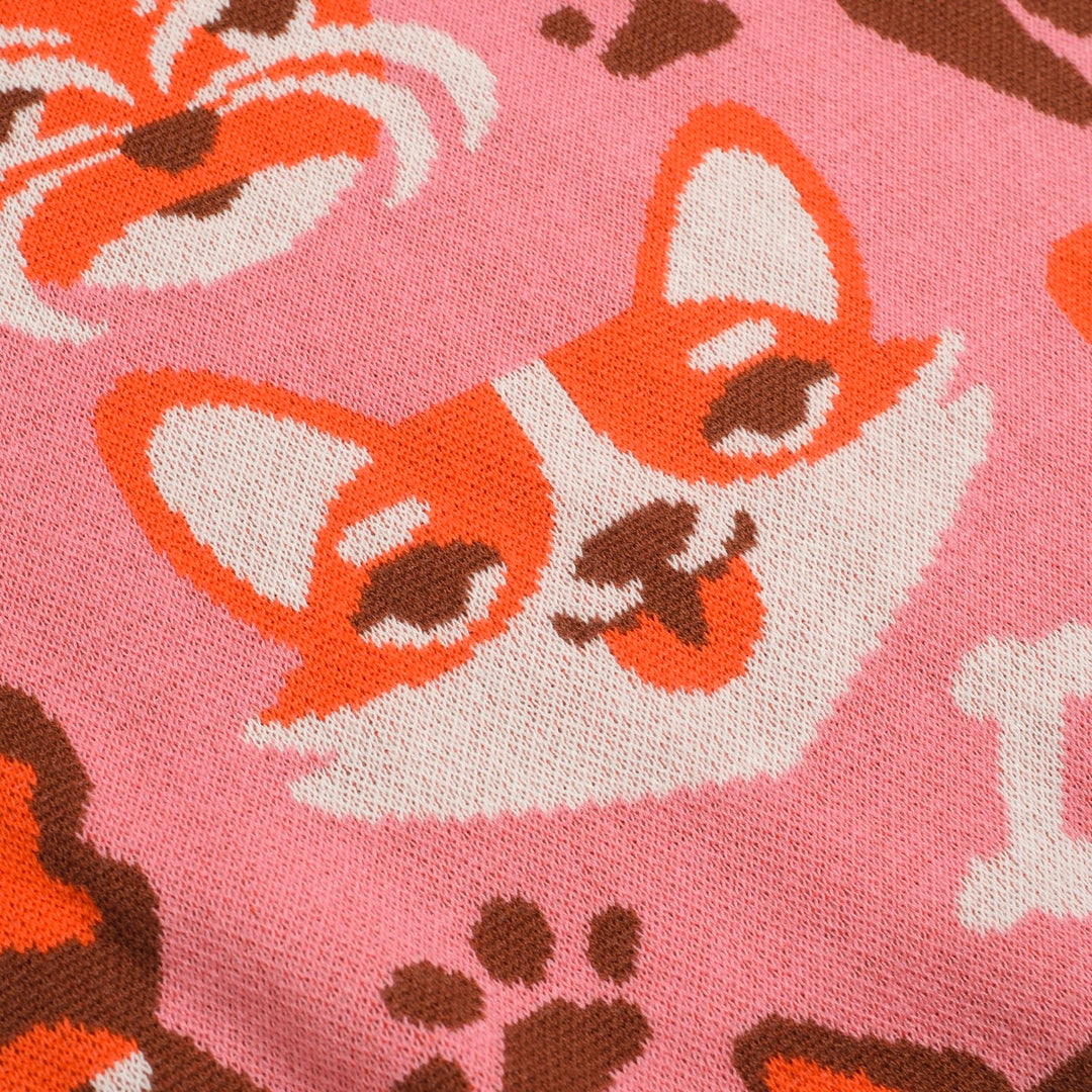 Women's Orange Zoo Jacquard knitwear - designed by Carrie Cantwell