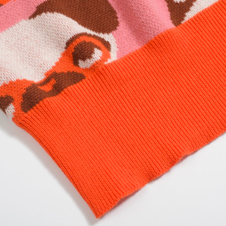 Women's Orange Zoo Jacquard knitwear - designed by Carrie Cantwell