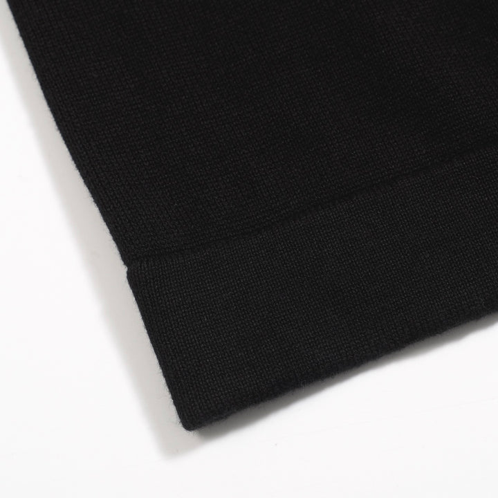Cardigan da uomo in maglia nero con tasche