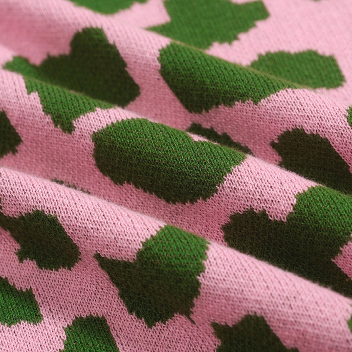 Women's Pink leopard knit suit -Designed by Jessica Molina