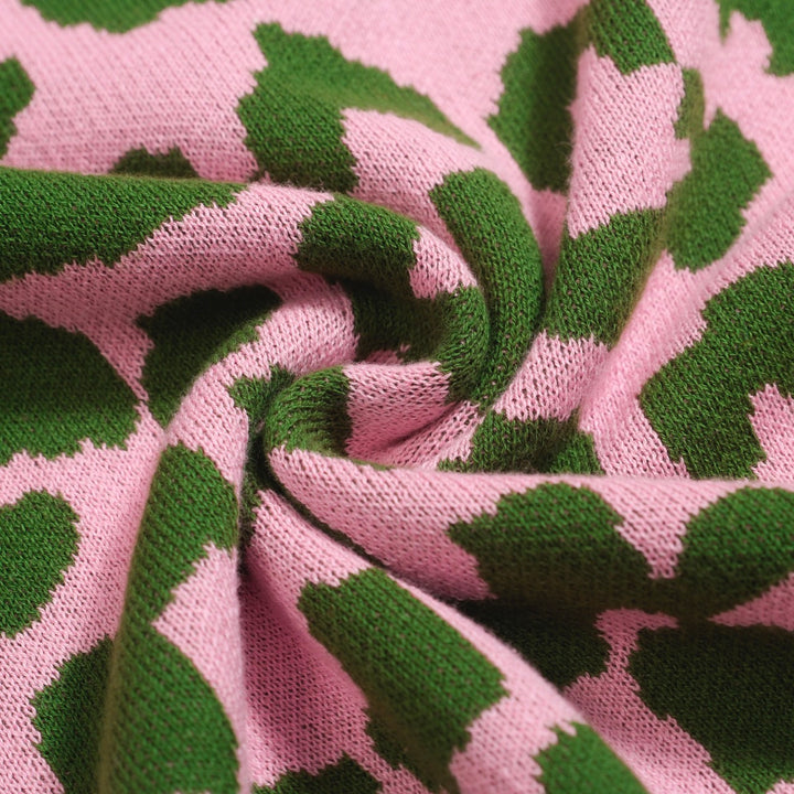 Women's Pink leopard knit suit -Designed by Jessica Molina