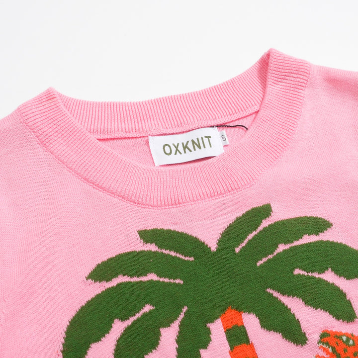 Women's Pink leopard knit suit -Designed by Jessica Molina