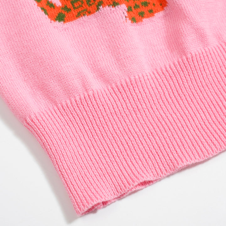 Women's Pink leopard knit suit -Designed by Jessica Molina