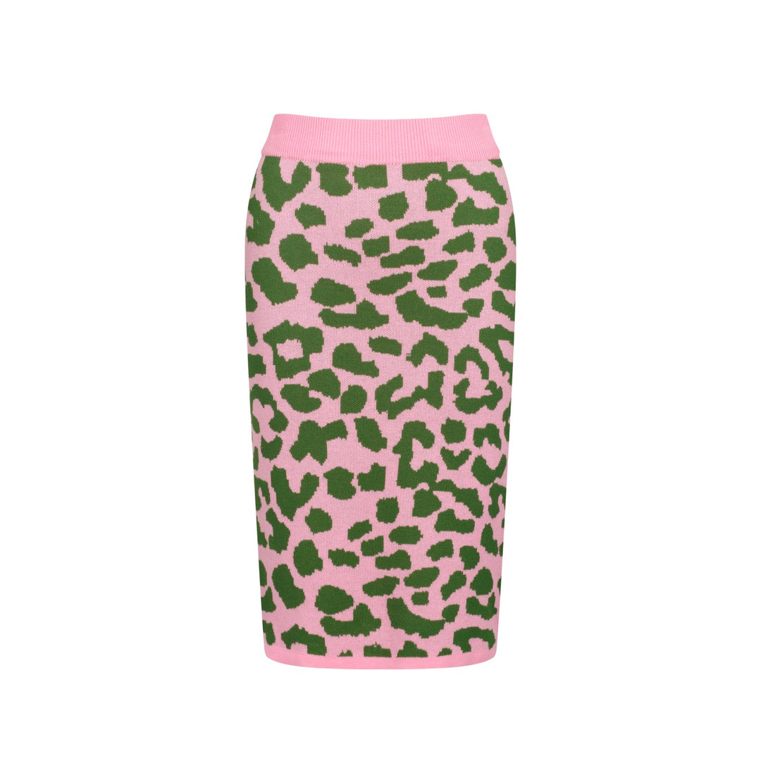 Women's Pink leopard knit suit -Designed by Jessica Molina