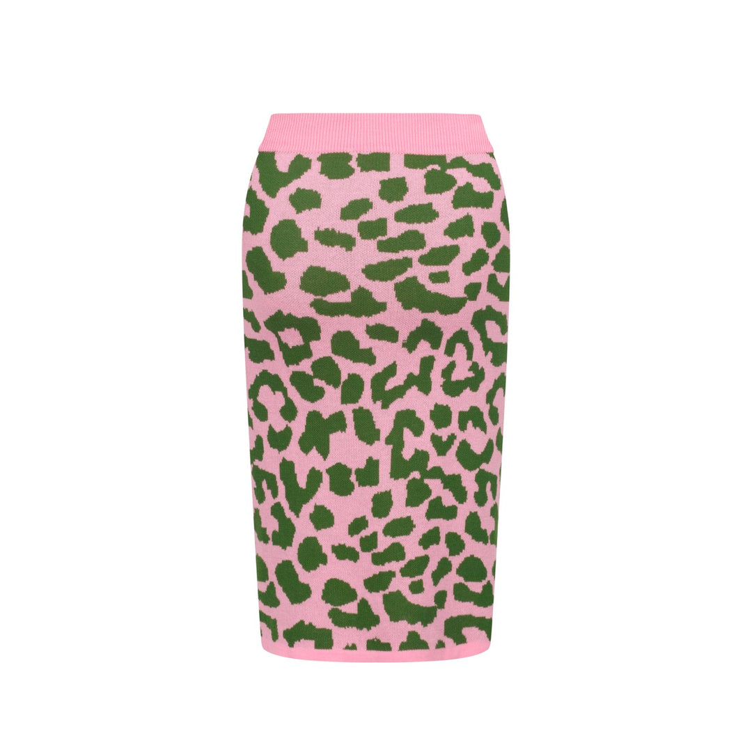Women's Pink leopard knit suit -Designed by Jessica Molina
