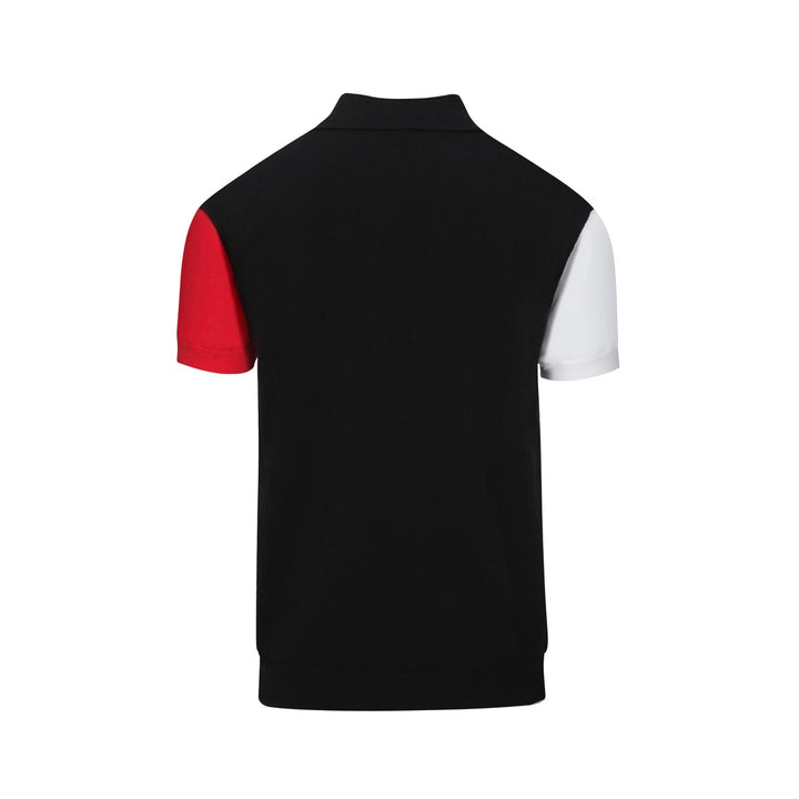 Men's red and white art vintage knit cardigan