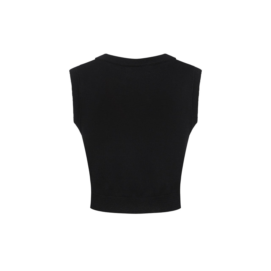 Women’s Black Knit Set with Colorful Lightning Graphic – Crop Top & Pencil Skirt