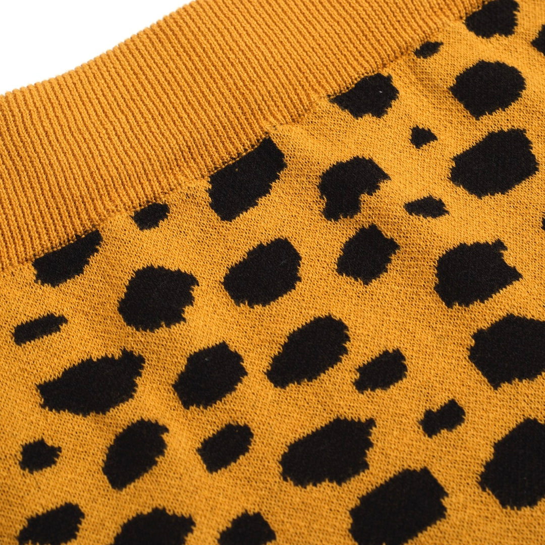 Women’s Green Leopard Print Knit Set with Cheetah Graphic