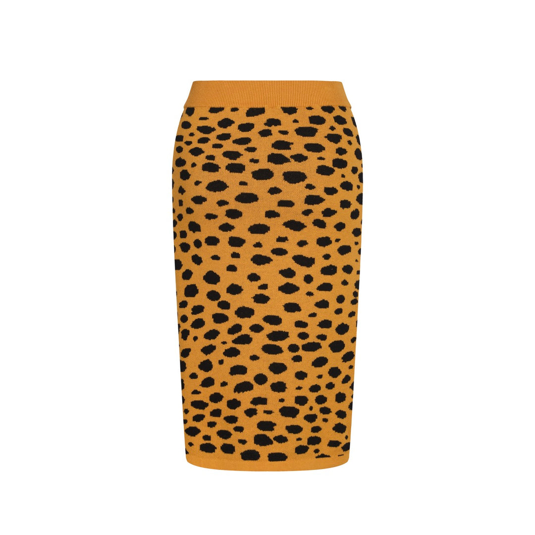 Women’s Green Leopard Print Knit Set with Cheetah Graphic