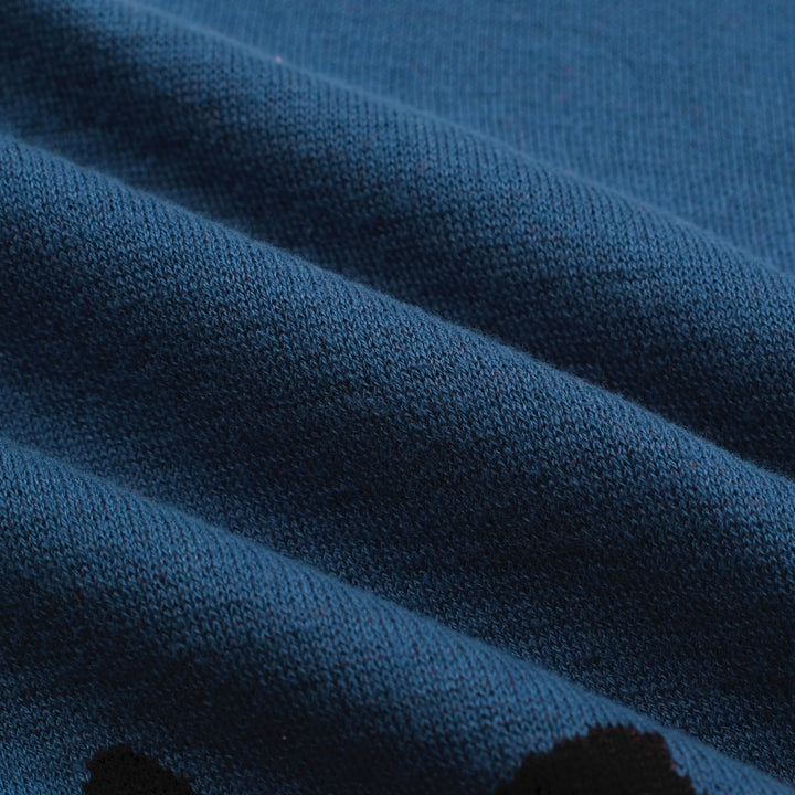 Men's blue cat knit T-shirt- Designed by Lim Heng Swee