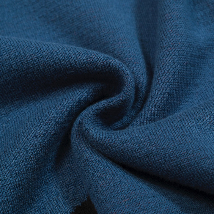 Men's blue cat knit T-shirt- Designed by Lim Heng Swee